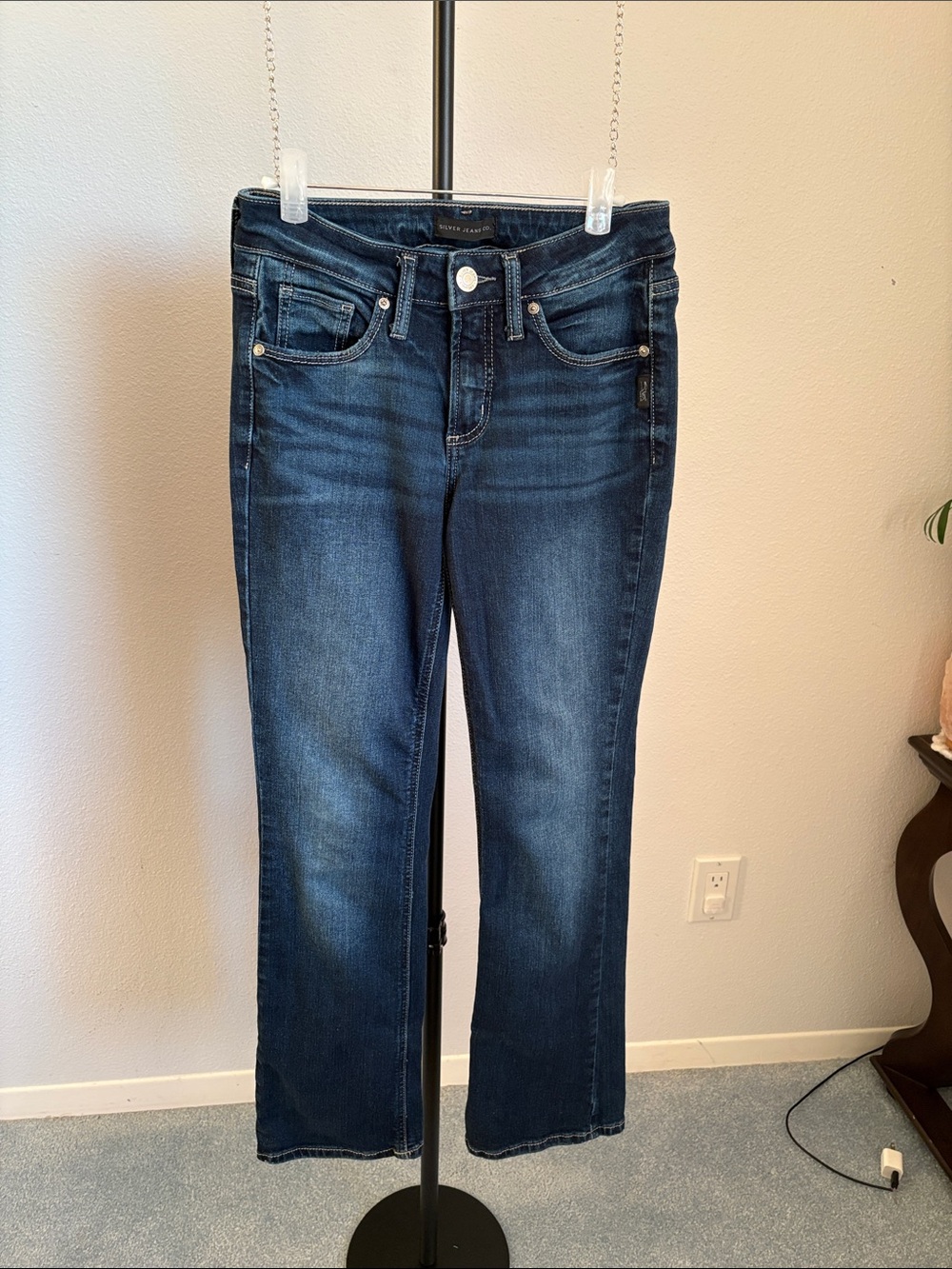 Silver Jeans Dark Blue Boot Cut Jeans